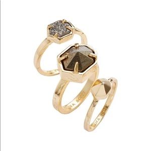 Kendra Scott Mariam ring set gold.